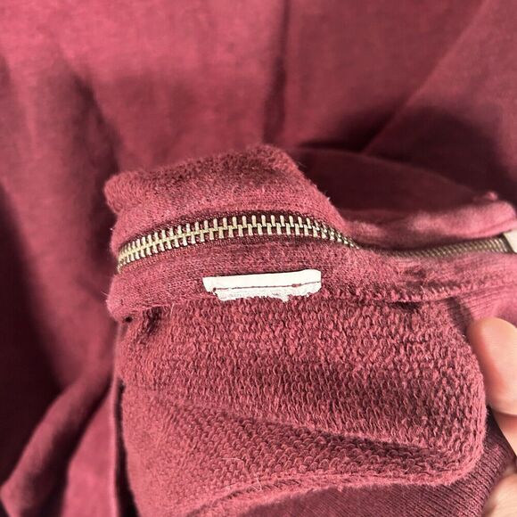 J. Crew Sweater Women's Small Red Burgundy Crew Neck Long Sleeve Side Zip - Picture 7 of 10